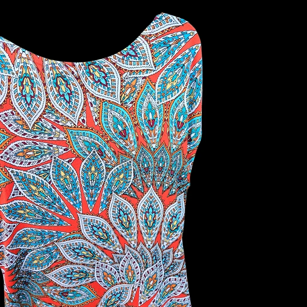 Enfocus Studio Patterned Mini Dress Women Size 14 - Picture 13 of 16